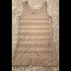 Mossimo cream w Bronze Embel Tank-M
